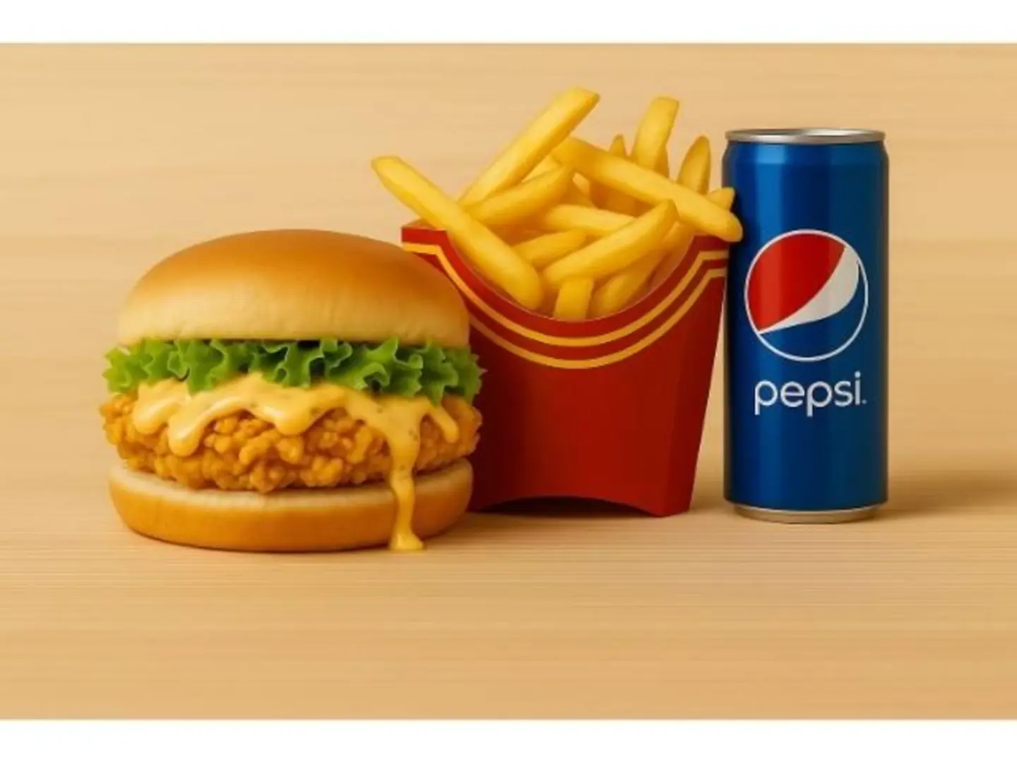 وجبة برجر كرسبي تشكين سنجل فاير