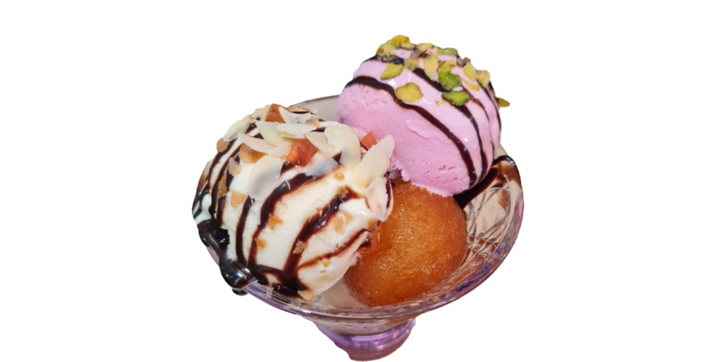 Gulab Jamun With Ice Cream