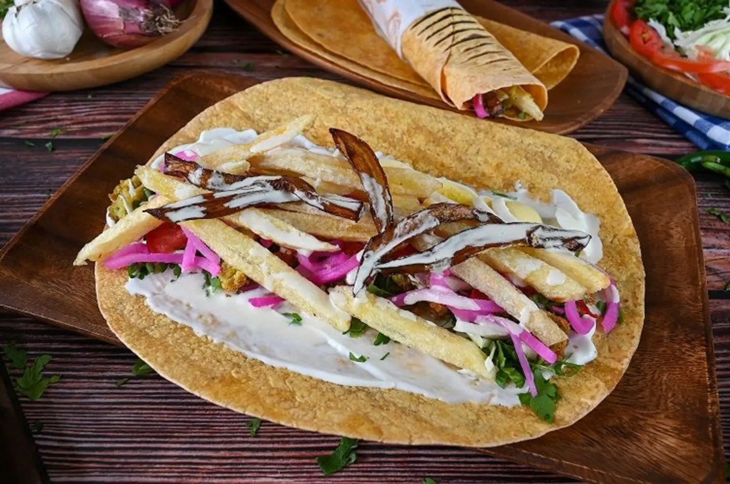 Tortilla Falafel With Cheese