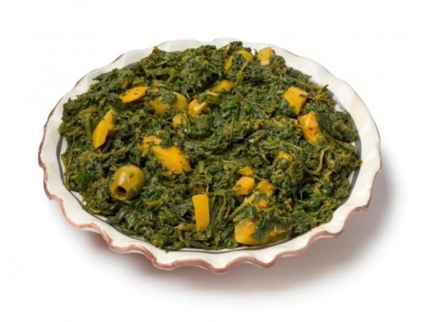 سبانخ مع بطاطا