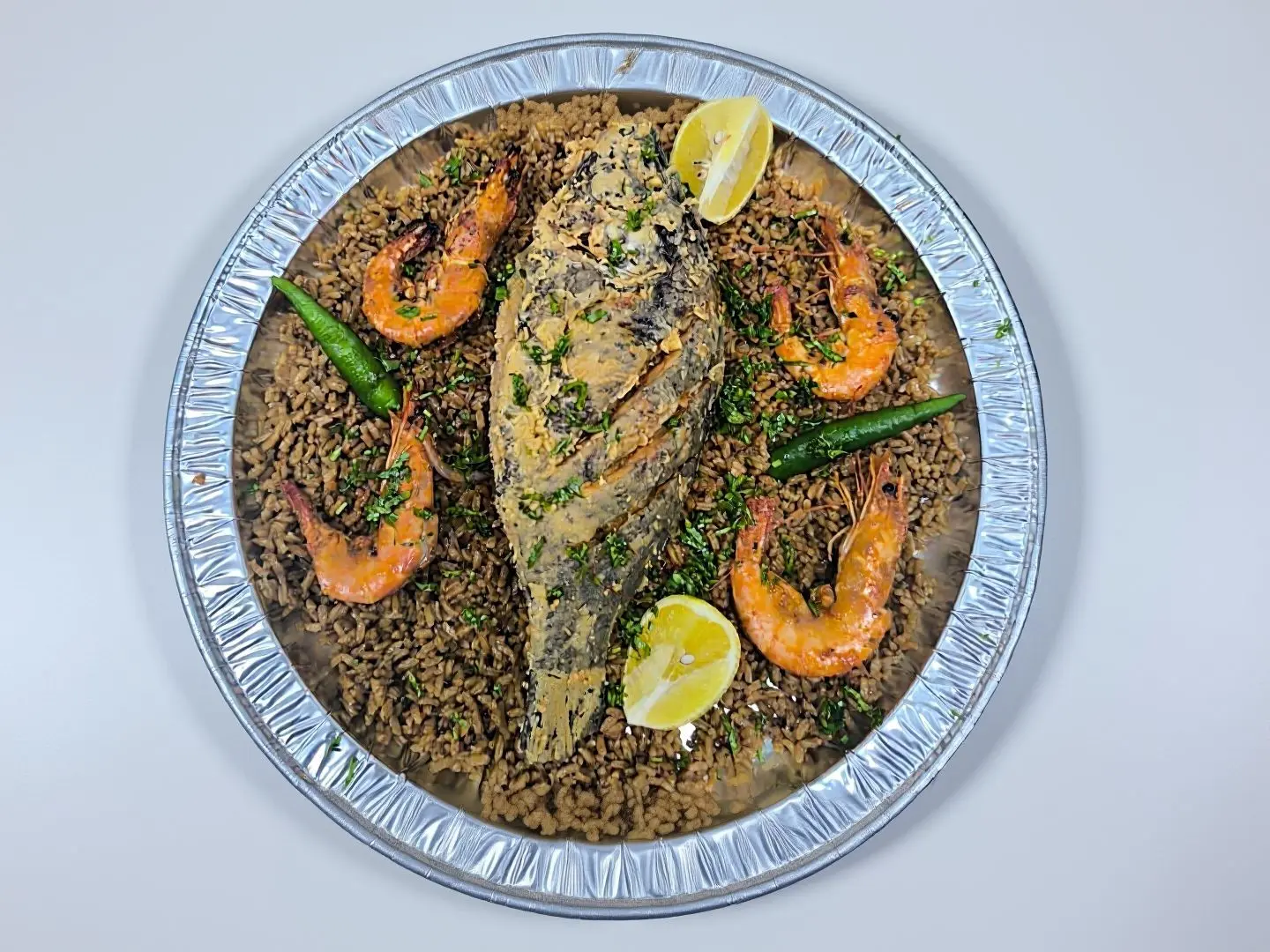 وجبة بلطي مع جمبري