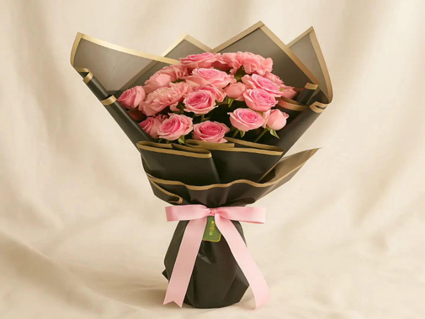 باقة زهور بيبي روز و قرنفل