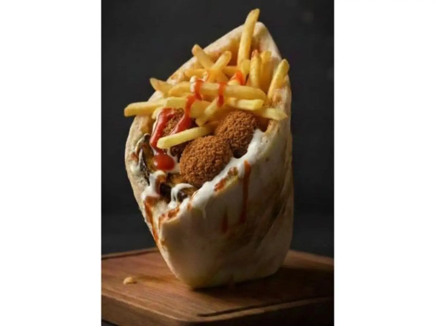 Flat Falafel Sandwich