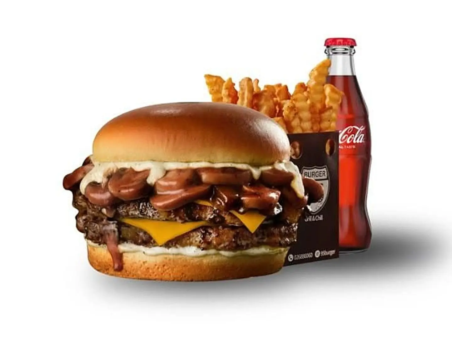 مشروم برجر لحم