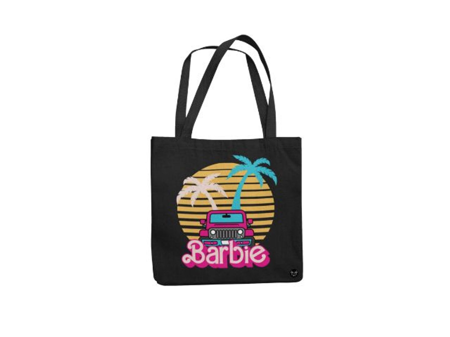 Barbie Car Black Tote Bag