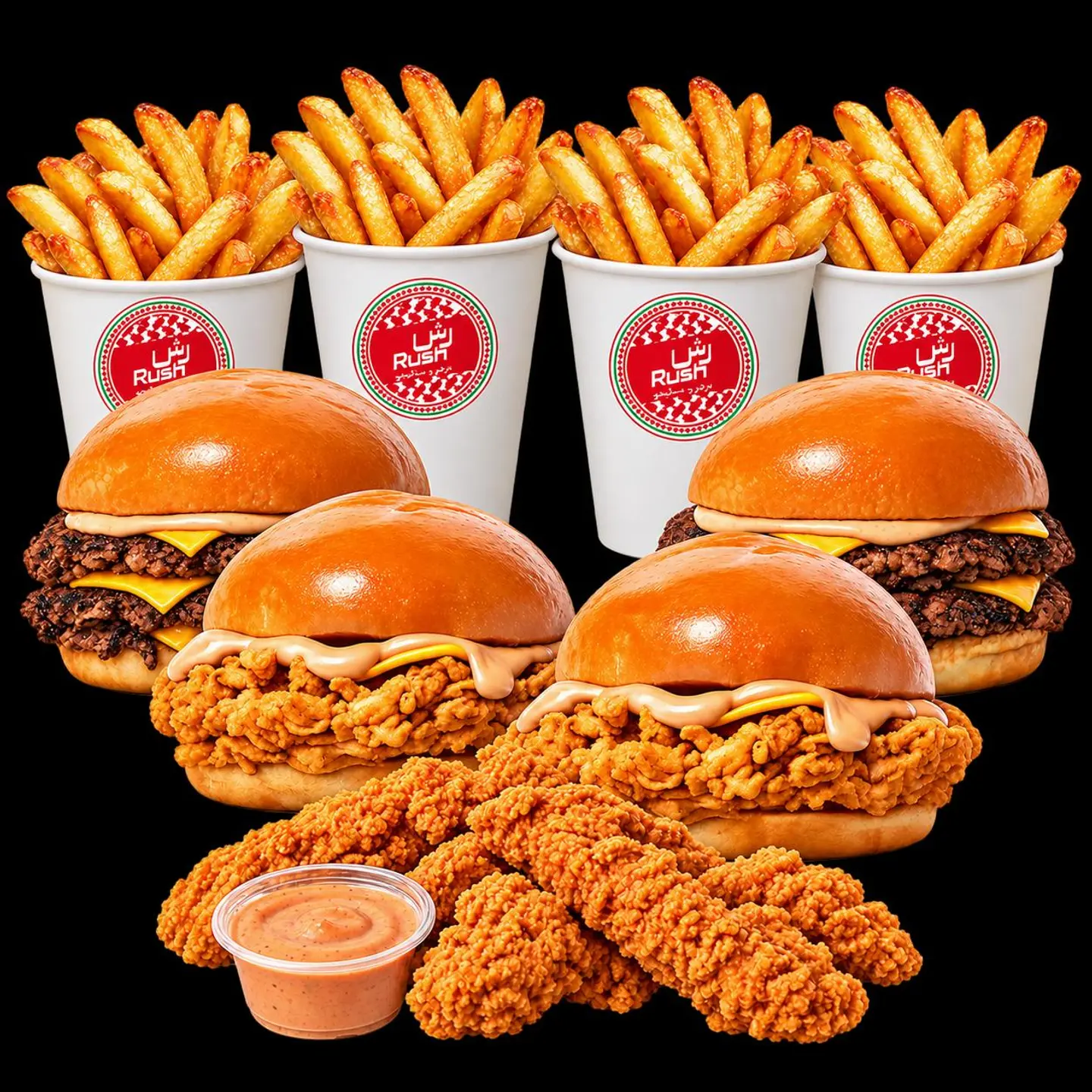 Mixed 4 Burger Meal