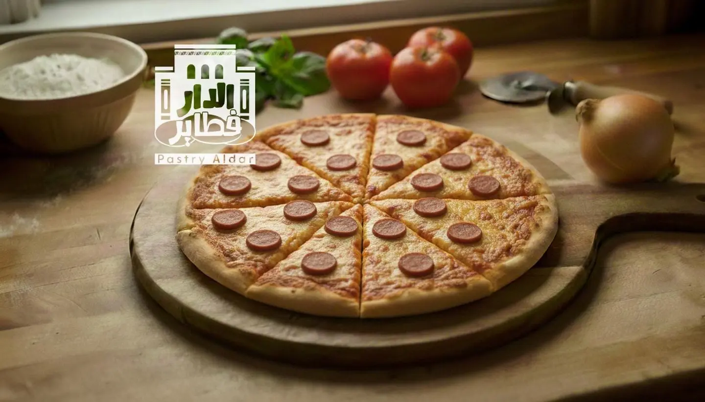 بيتزا نقانق وسط