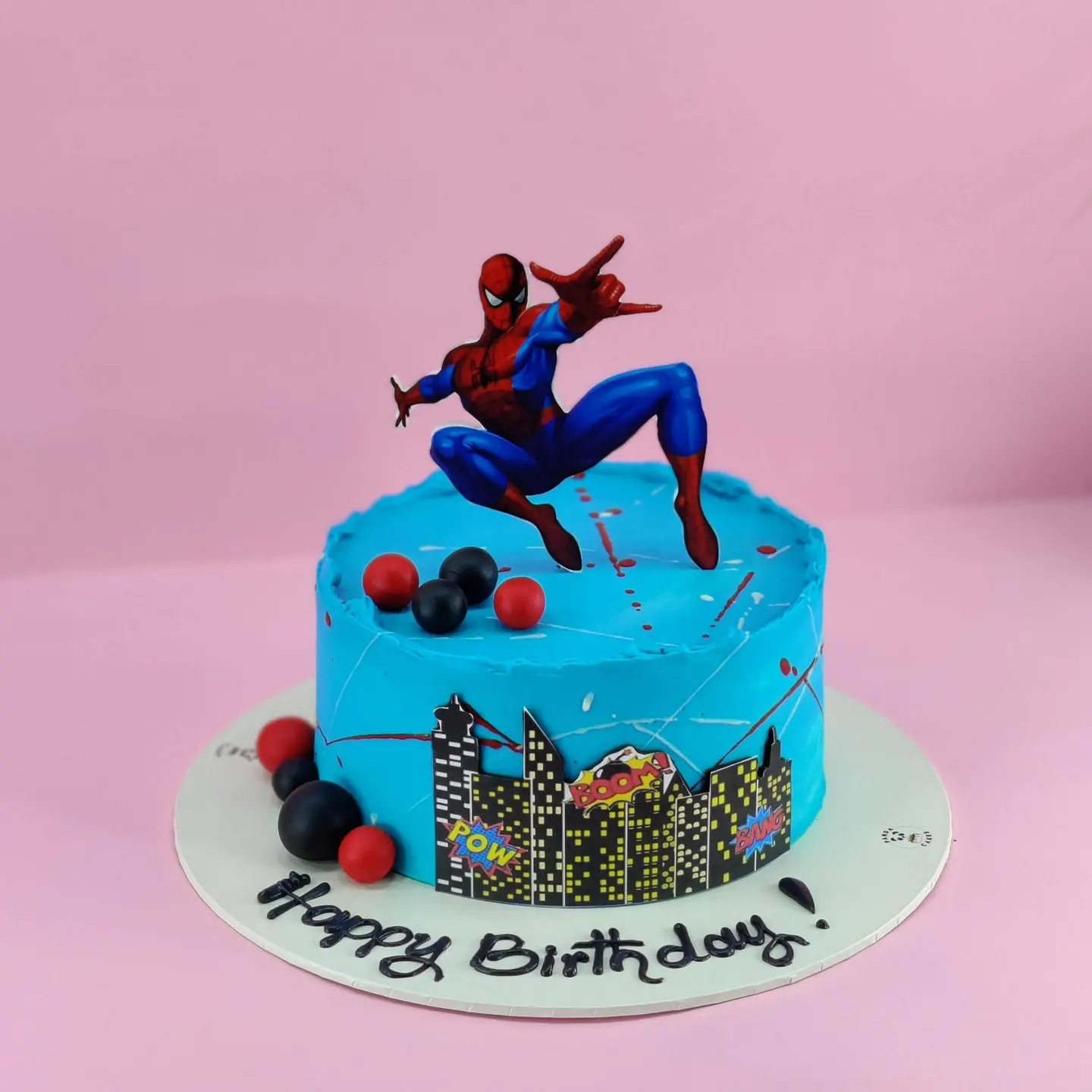 Spiderman Splash Cake