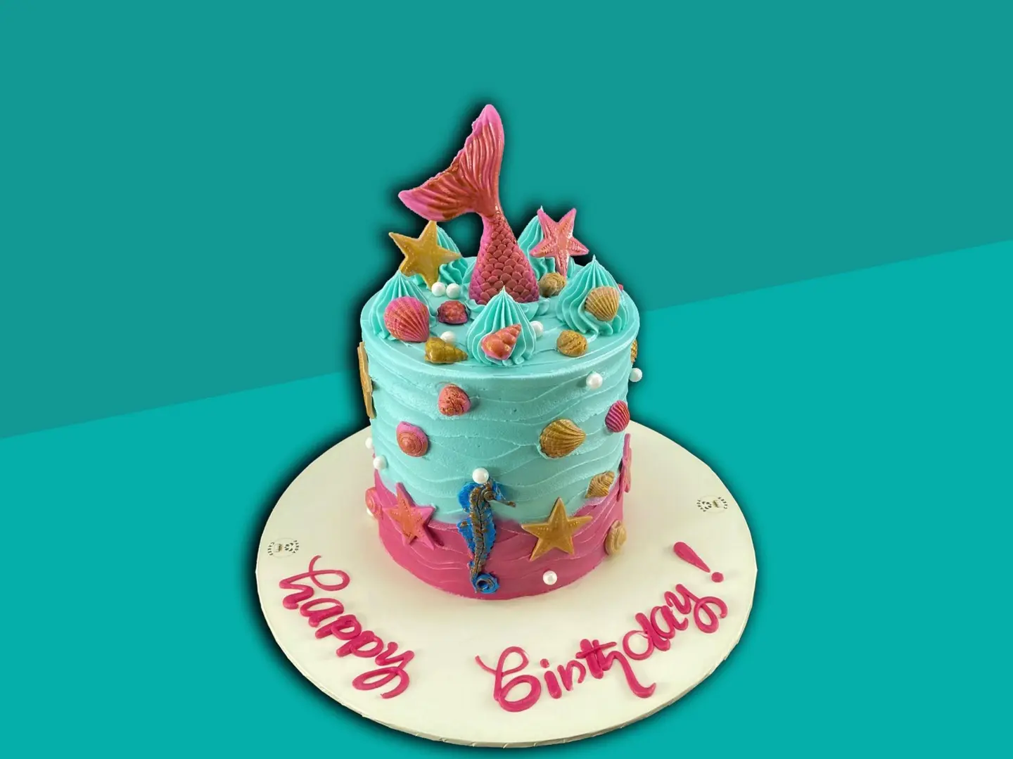 Mermaid Waves Cake