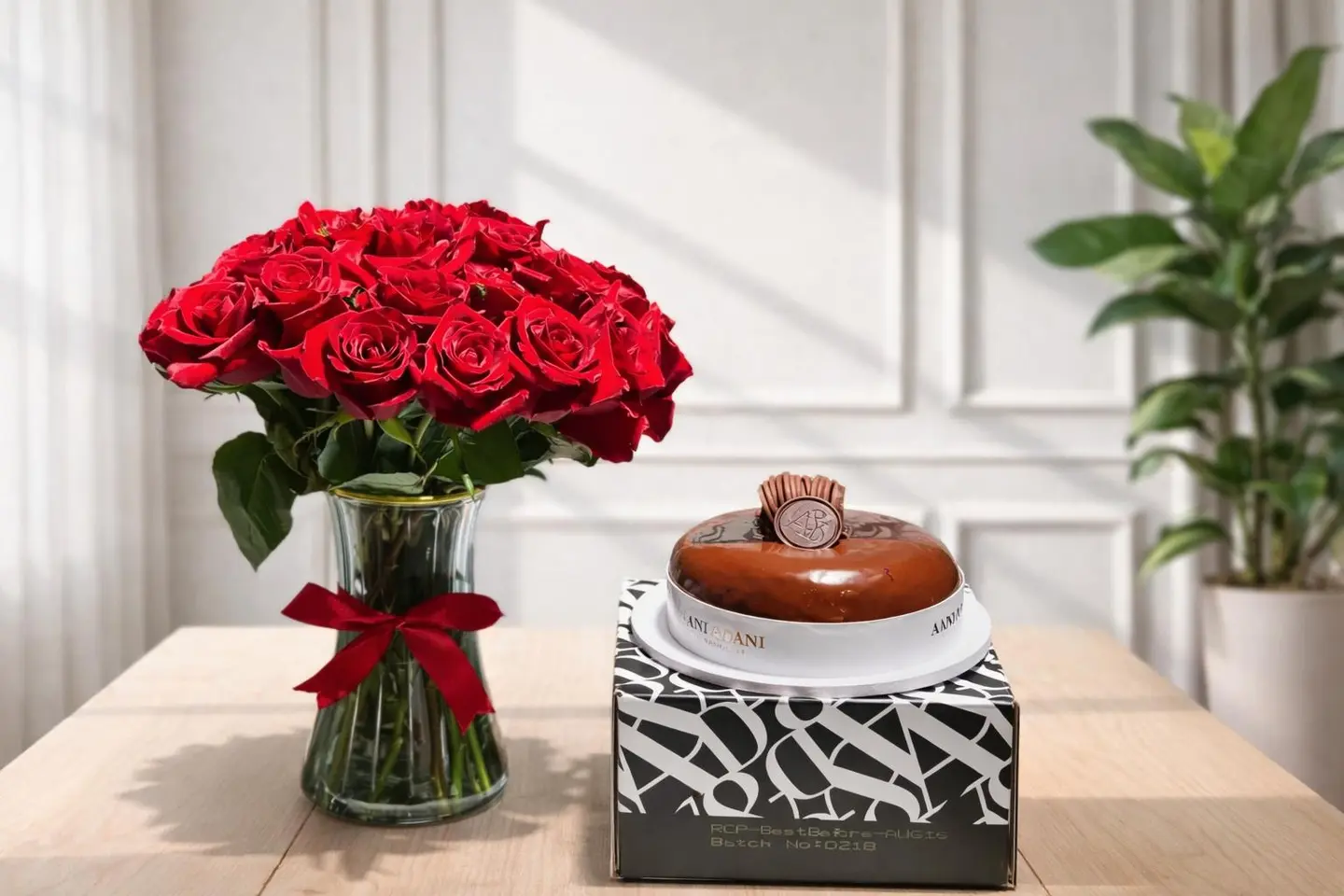 A Bouquet Of Roses And A Cake For Me And Dani 5