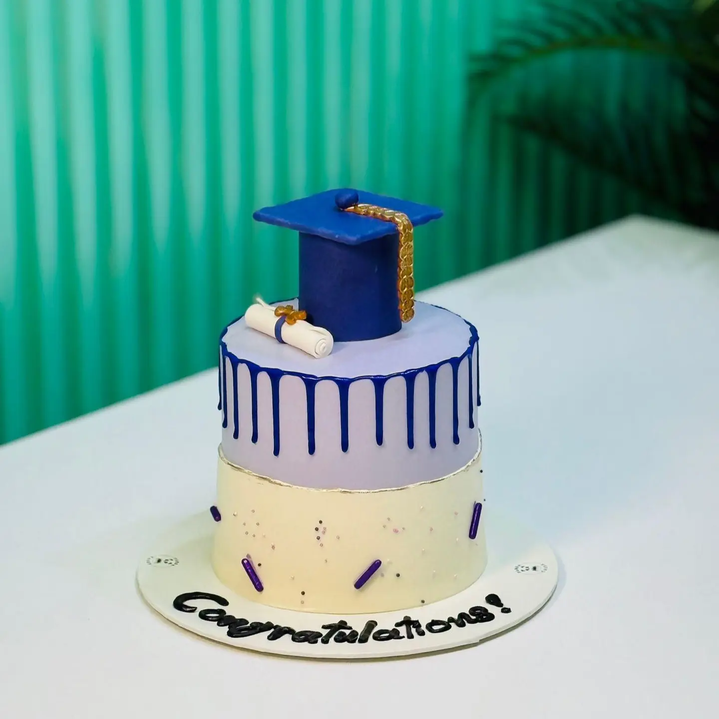 Graduation Purple White