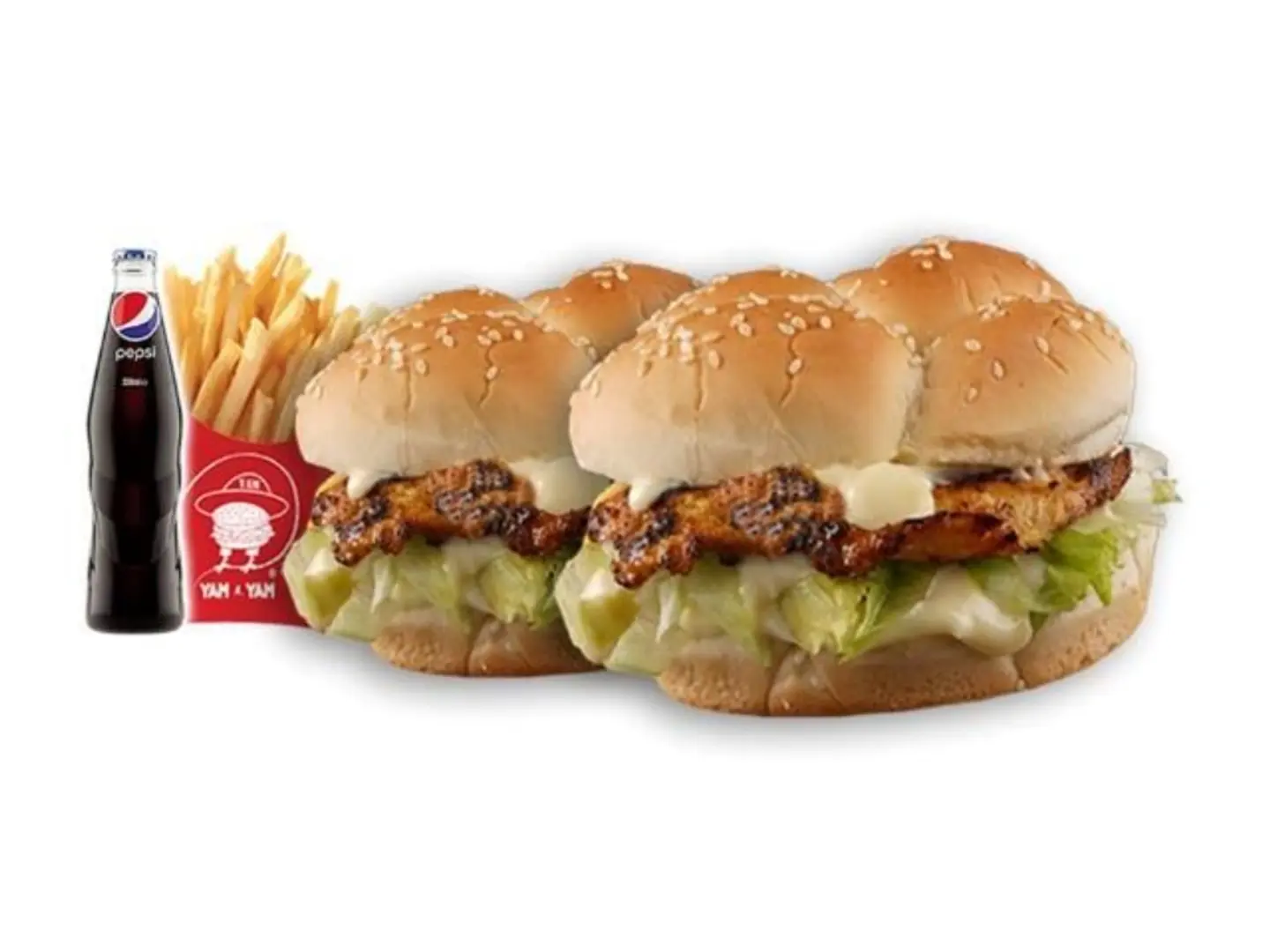 Grilled Chicken Double Burger Meal