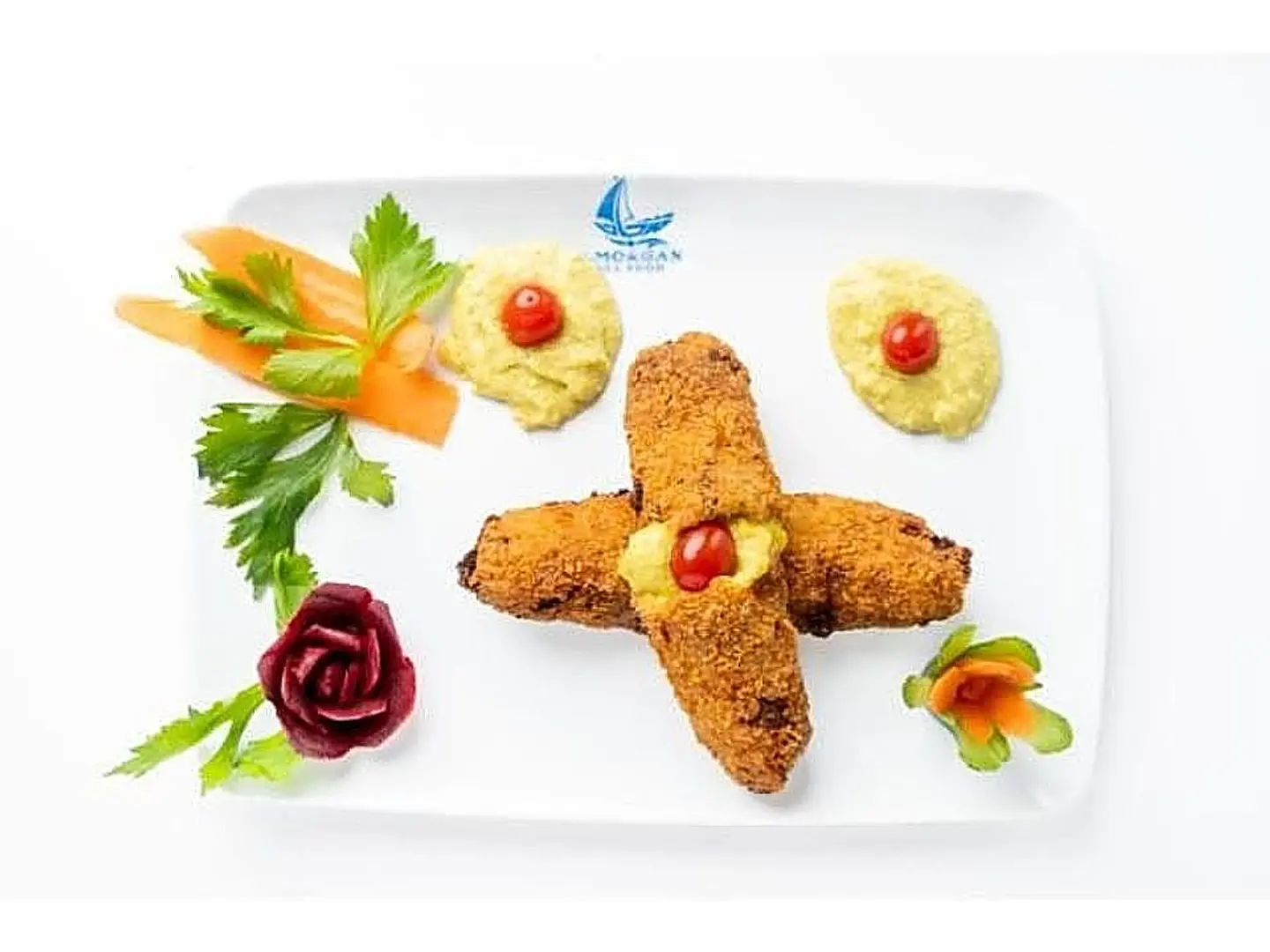 رول فيش مقلي مع الصوص