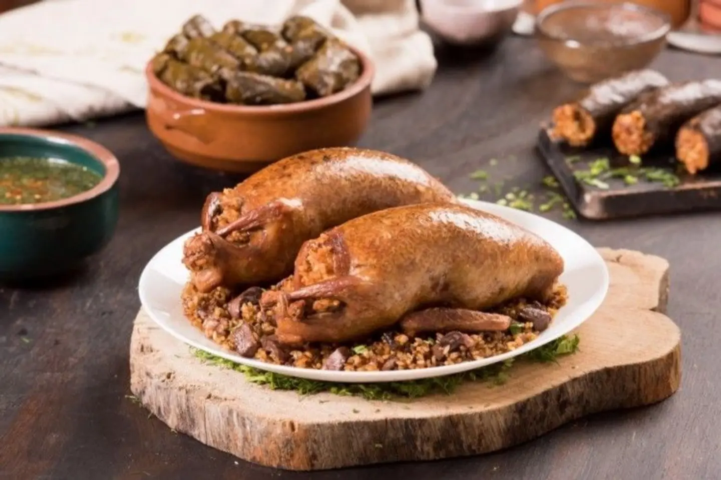 حمام محمر مع أرز