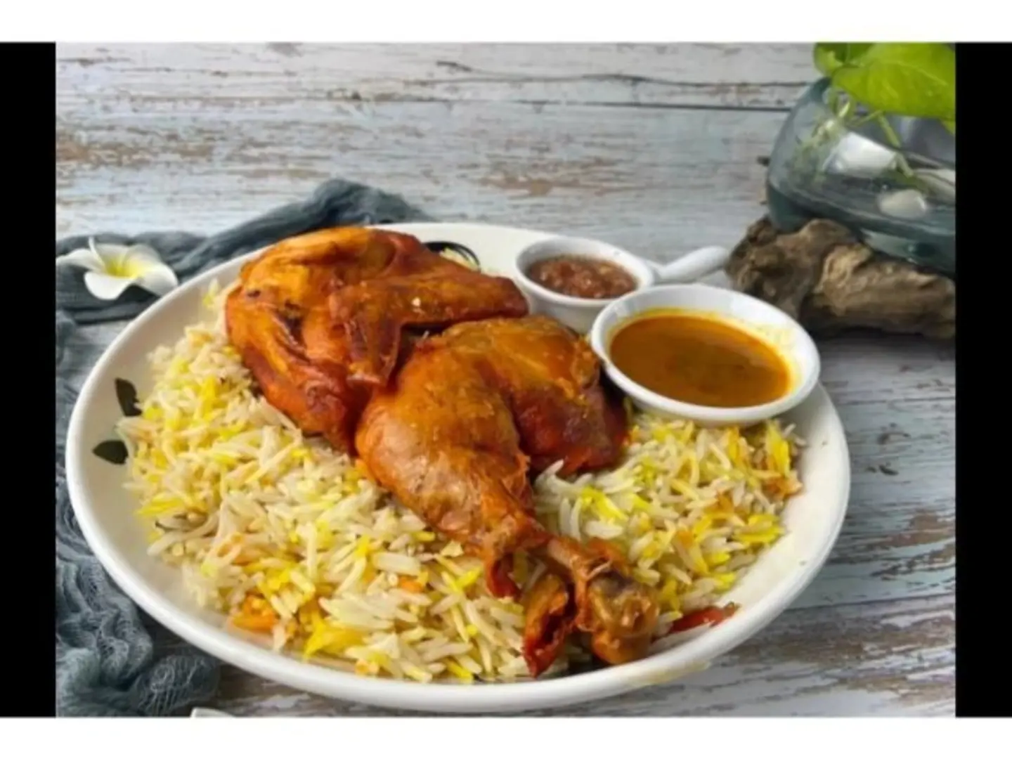 Half Rotisserie Chicken With Bashawri Rice