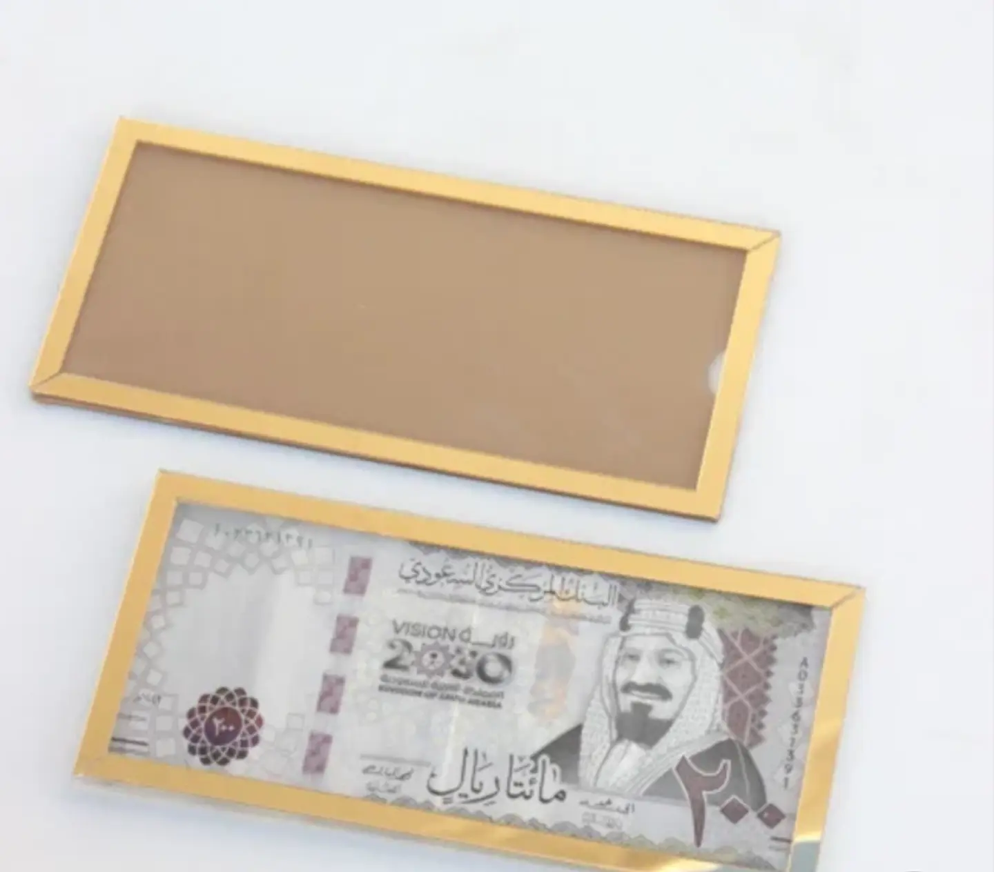 Acrylic Envelope With Gold Trim