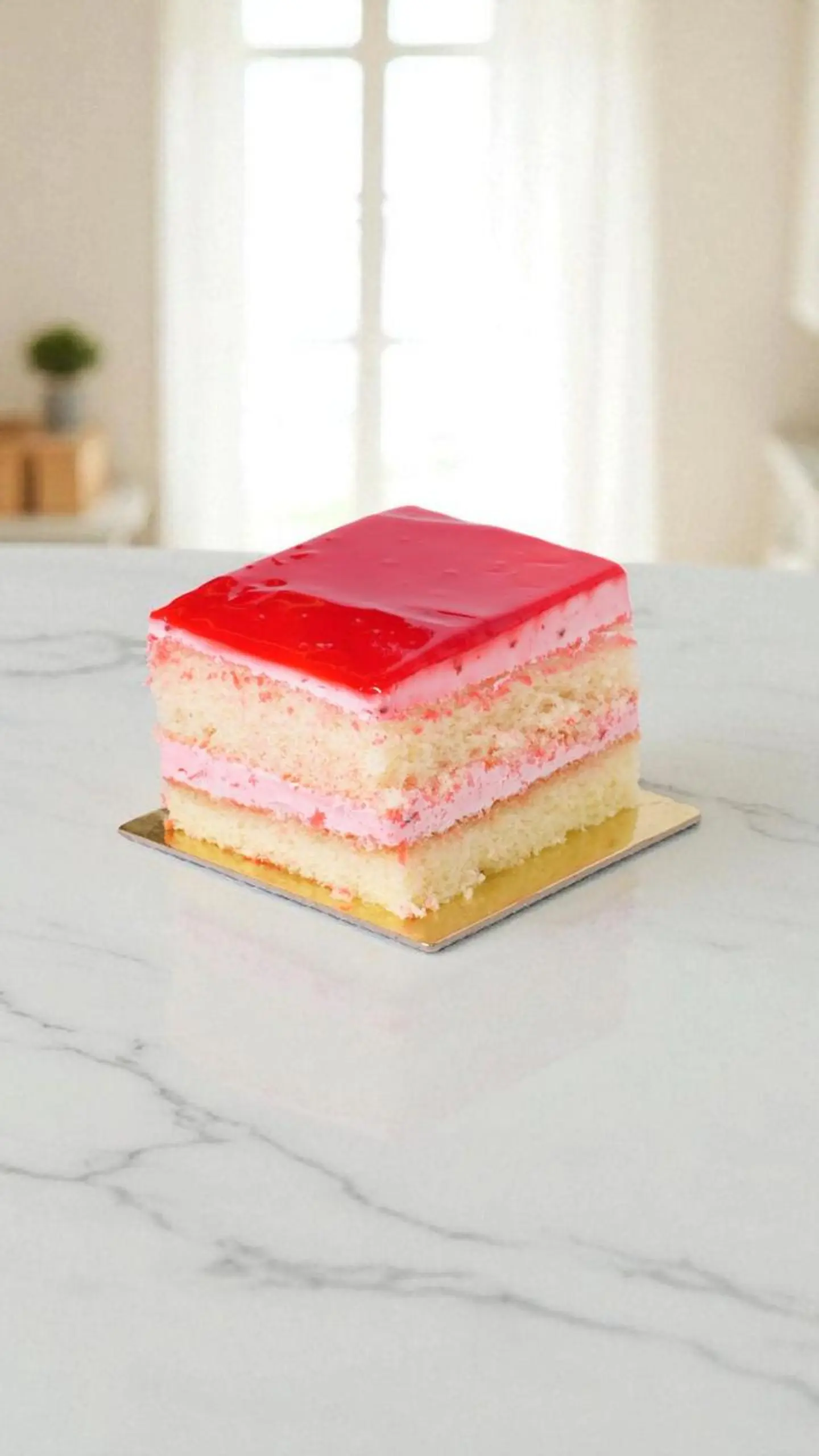 Strawberry Cake Slice