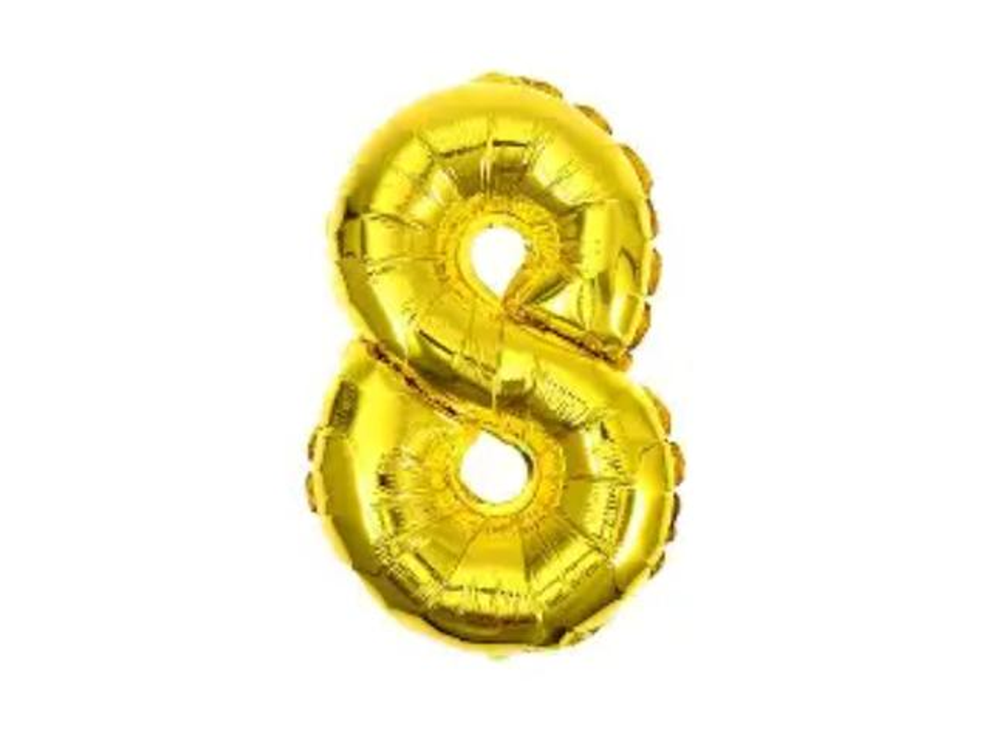 Gold Numbers Balloons 8