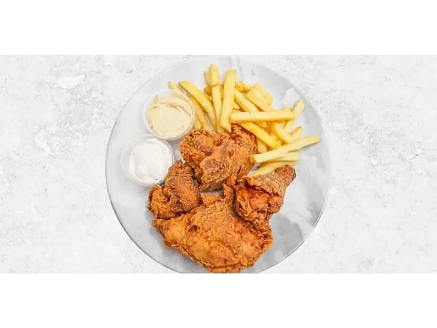 بطاطا مقلية مع دجاج