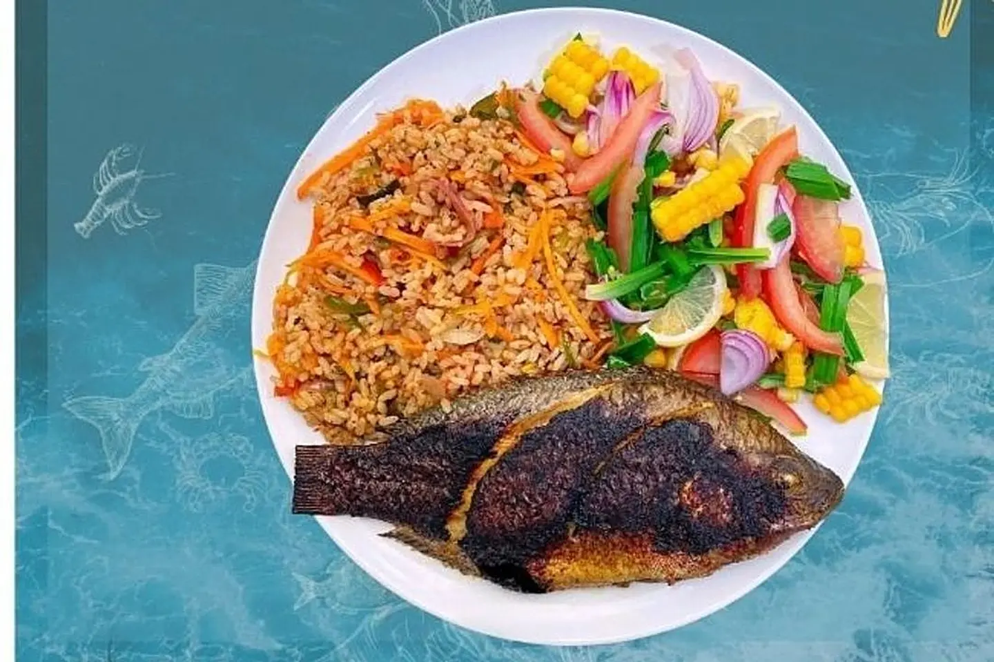 وجبة بلطي مشوي