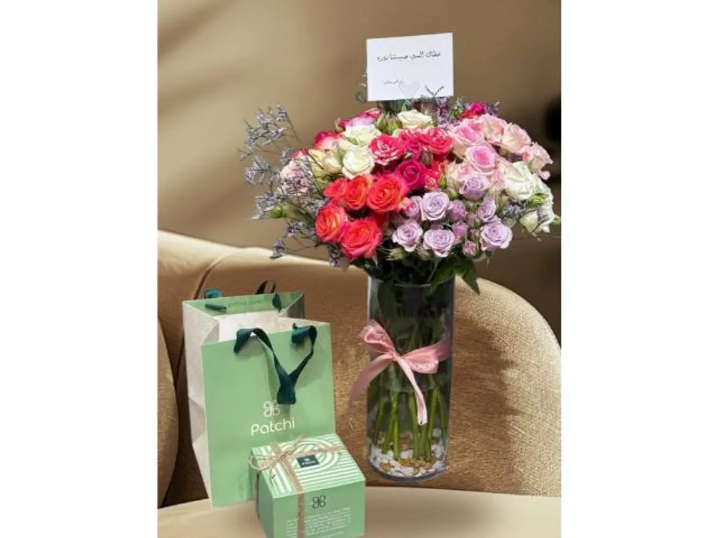 فازه ورد مع حلا باتشي متميز وانيق