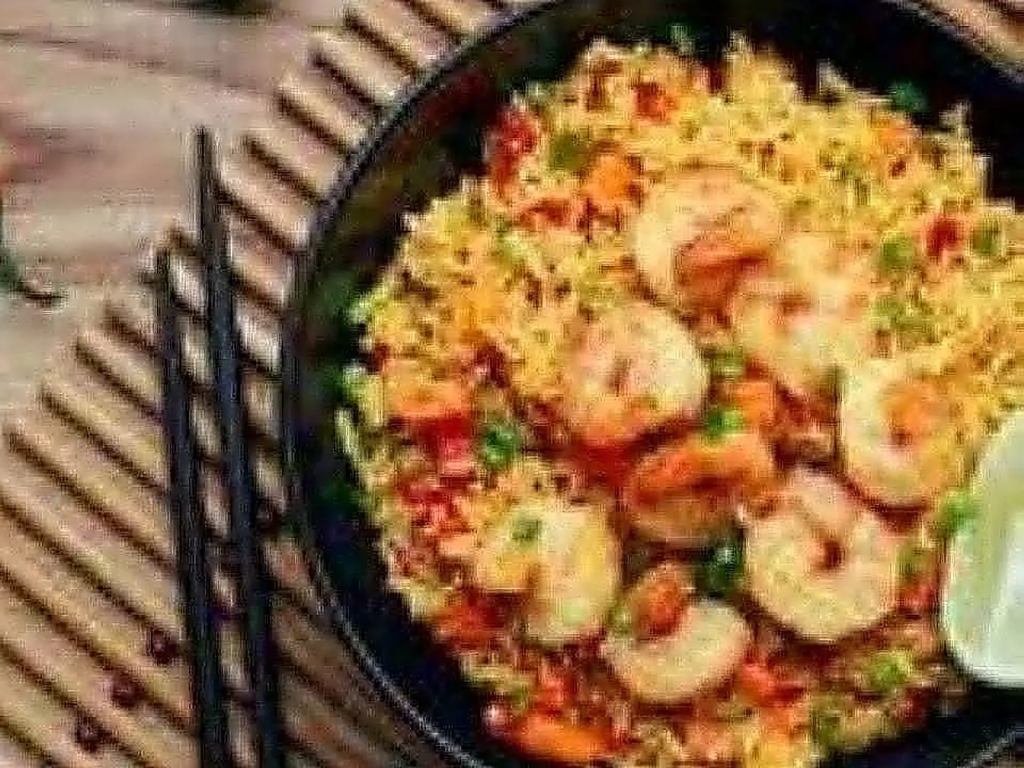 أرز مقلي بالروبيان