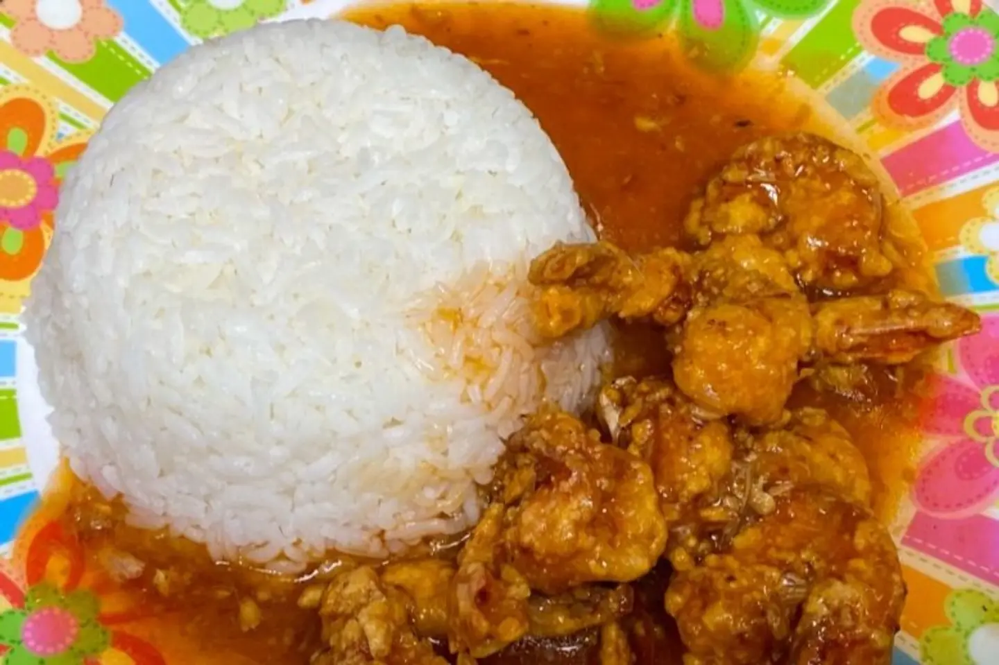 Shrimp With Garlic Pepper And Rice