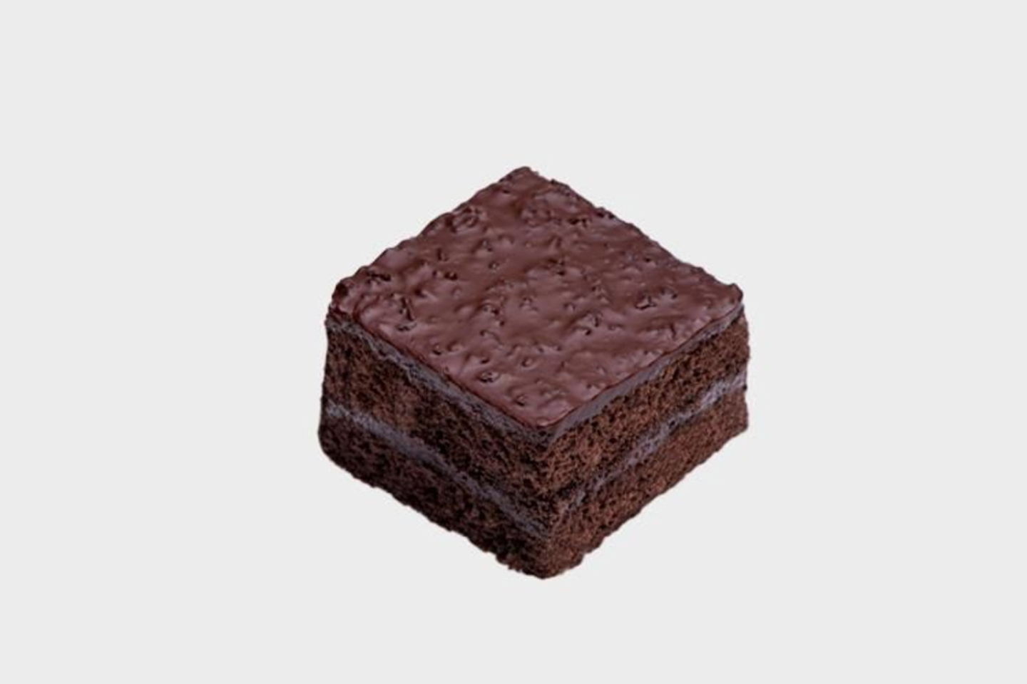 Chocolate Crunchy Cake Layers Of Chocolate Cake, With Chocolate Cream Covered With Crunchy Ganache