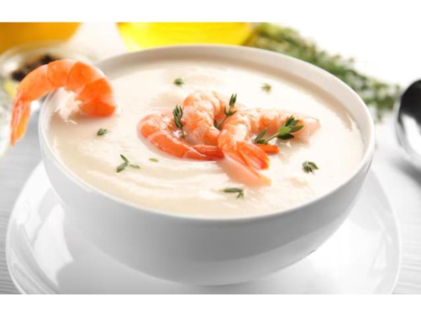 شوربة جمبري بيضاء