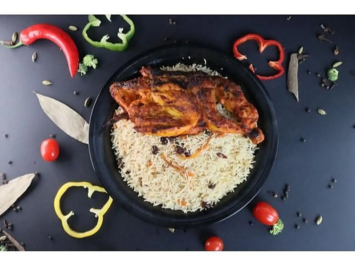 حبة على الفحم مع رز كابلي