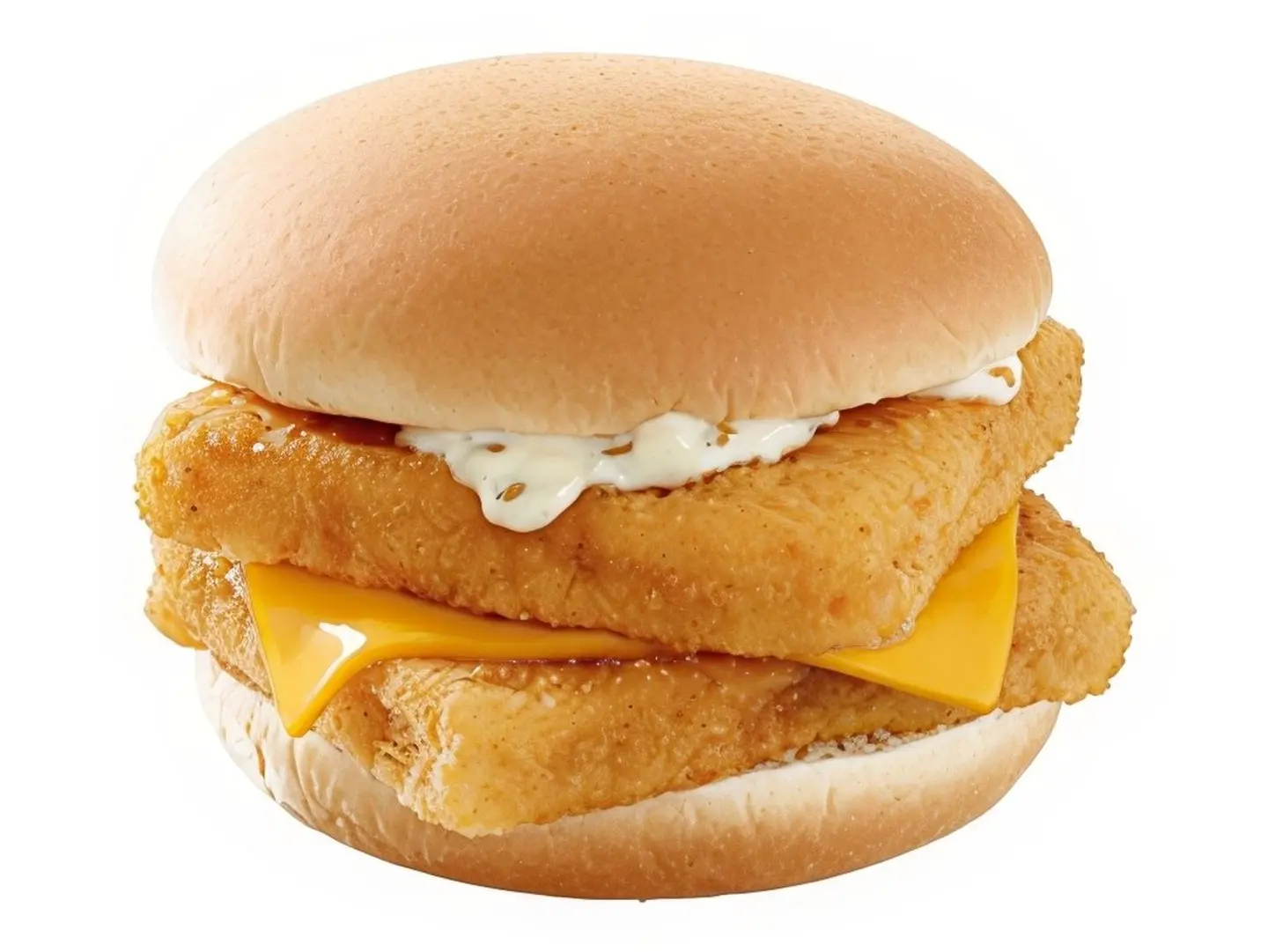 Double Fish Burger With Cheese Meal