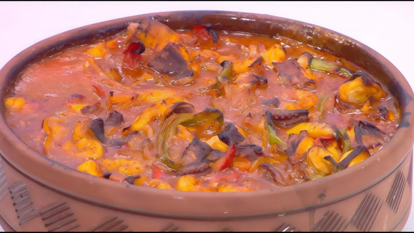 طاجن مسقعه بالجمبري