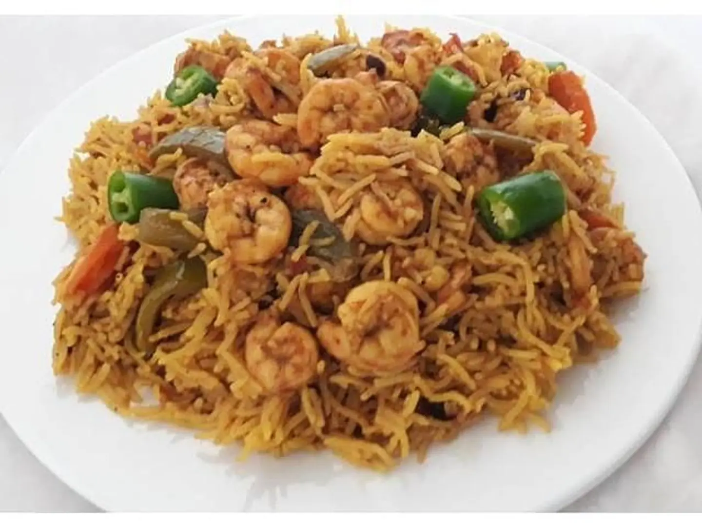 صحن ربيان مع الرز صغير