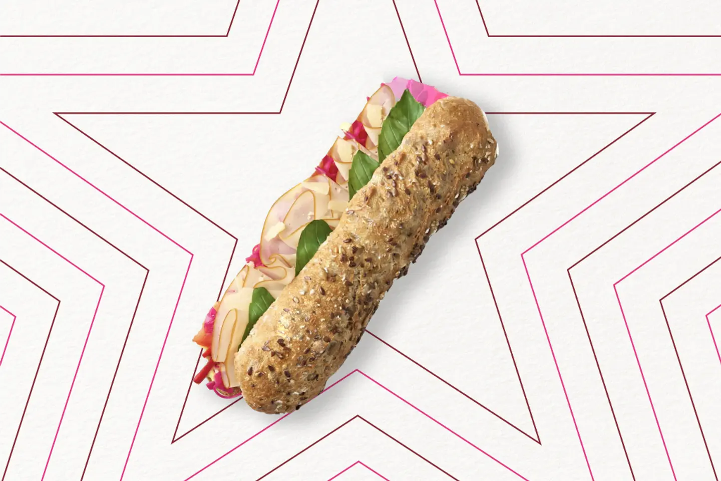 Turkey And Cheese Cereal Baguette
