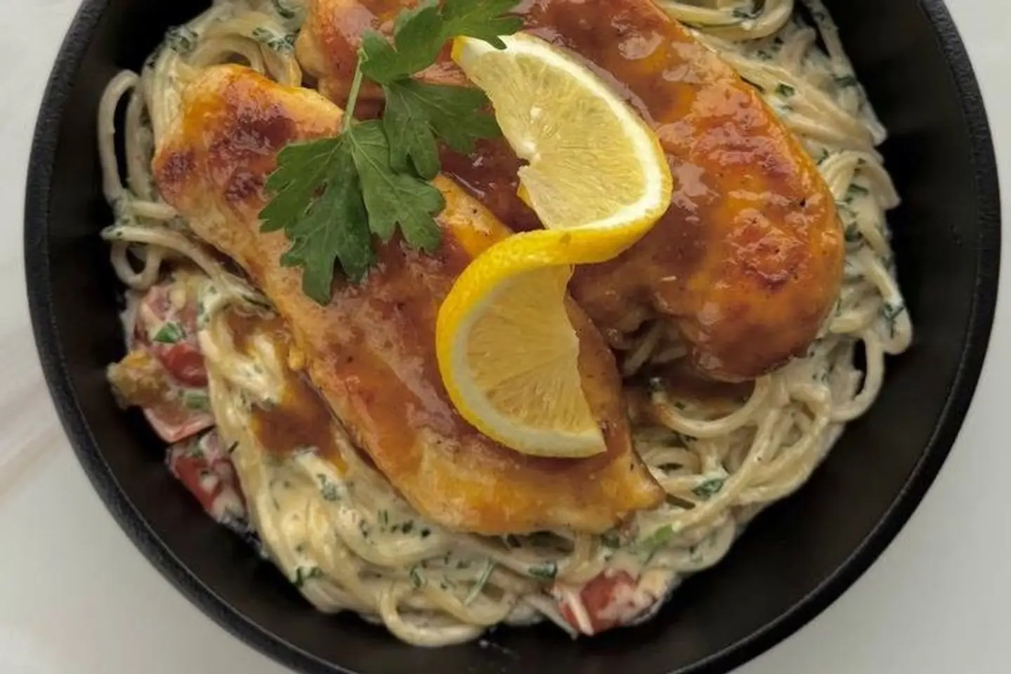 Chicken Fillet With Spaghetti