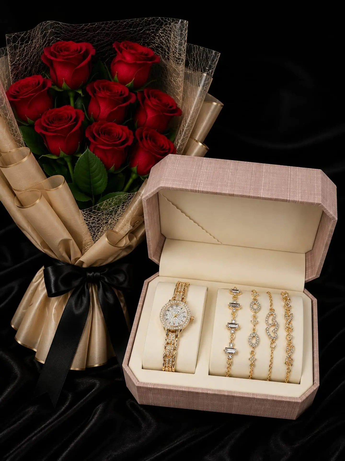 Women's Watch With A Bouquet Of Roses 4