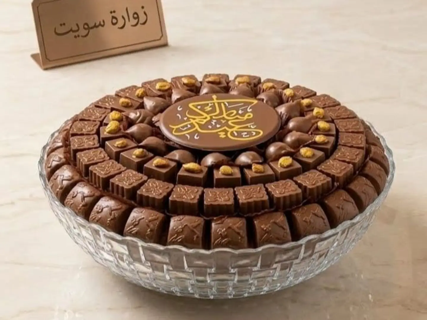 صحن شوكولاتة مكشوف بلجيكية فاخر