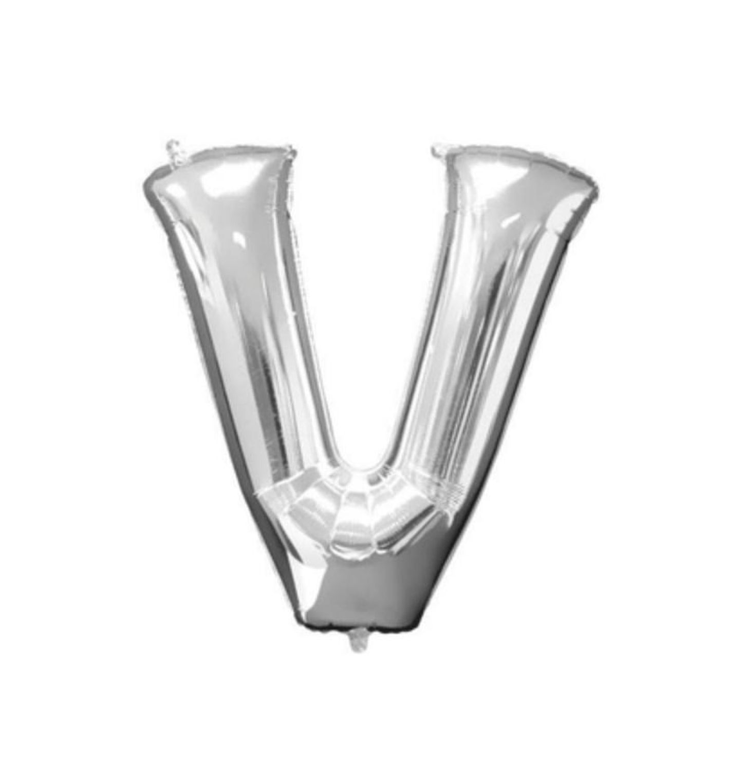 Letter V Silver Balloon
