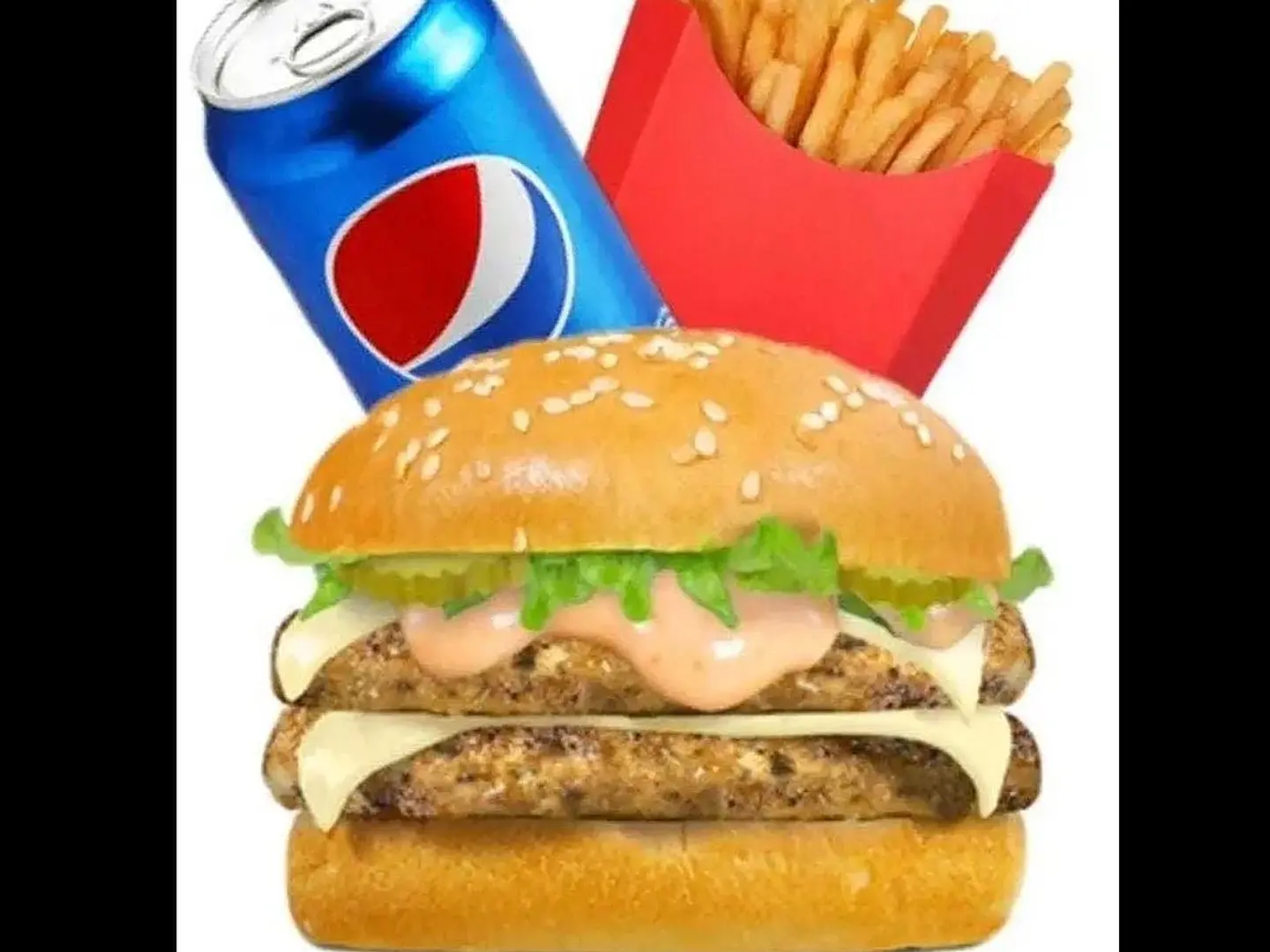 وجبة دبل برجر بالجبنة