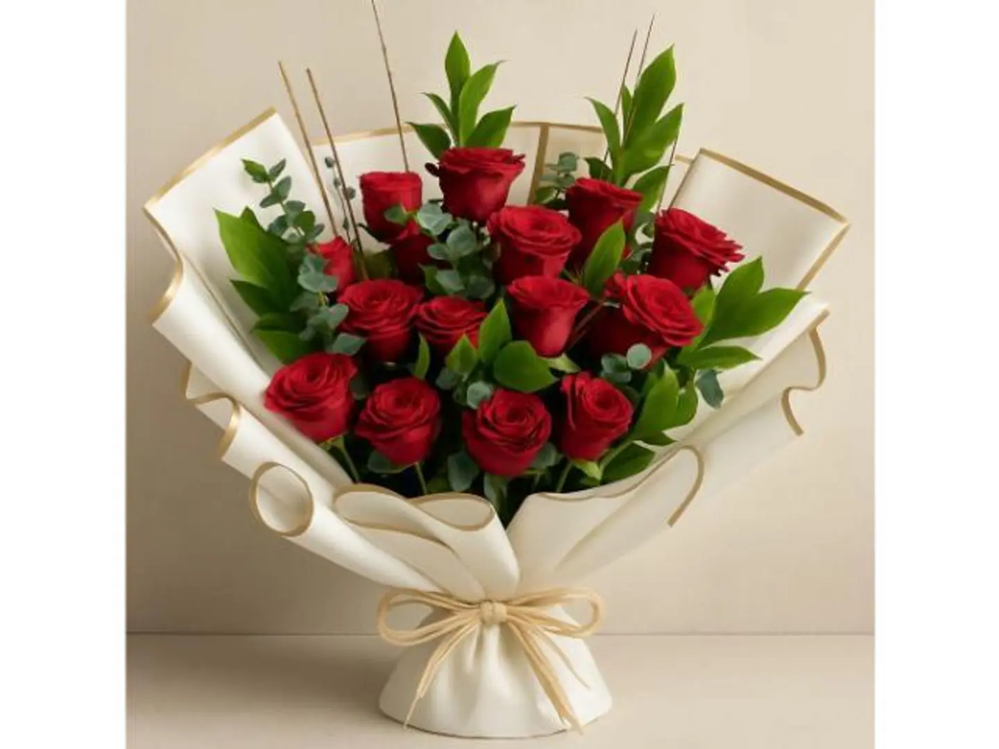 باقه احمر مع اخضر راضيني