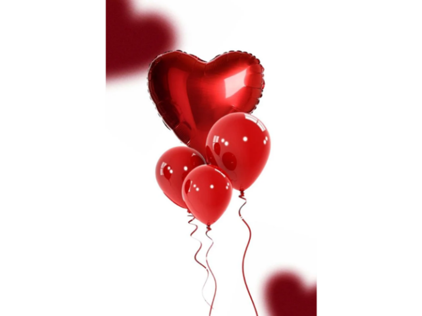 بالون قلب الحب مع هيليوم