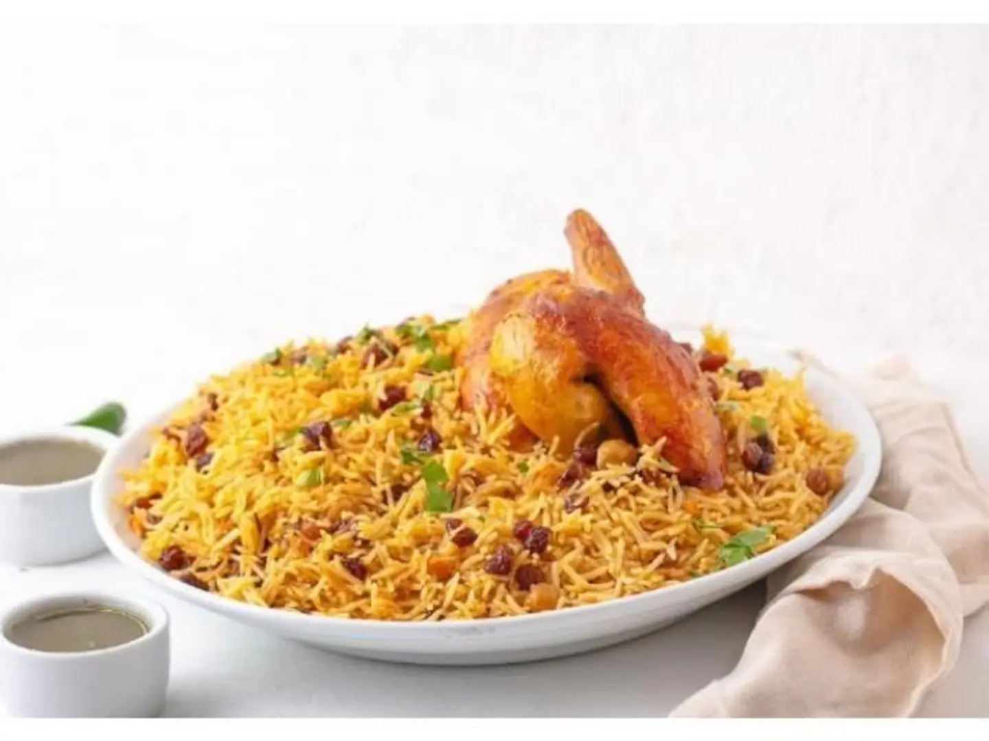 نص حبة دجاج شواية مع الأرز