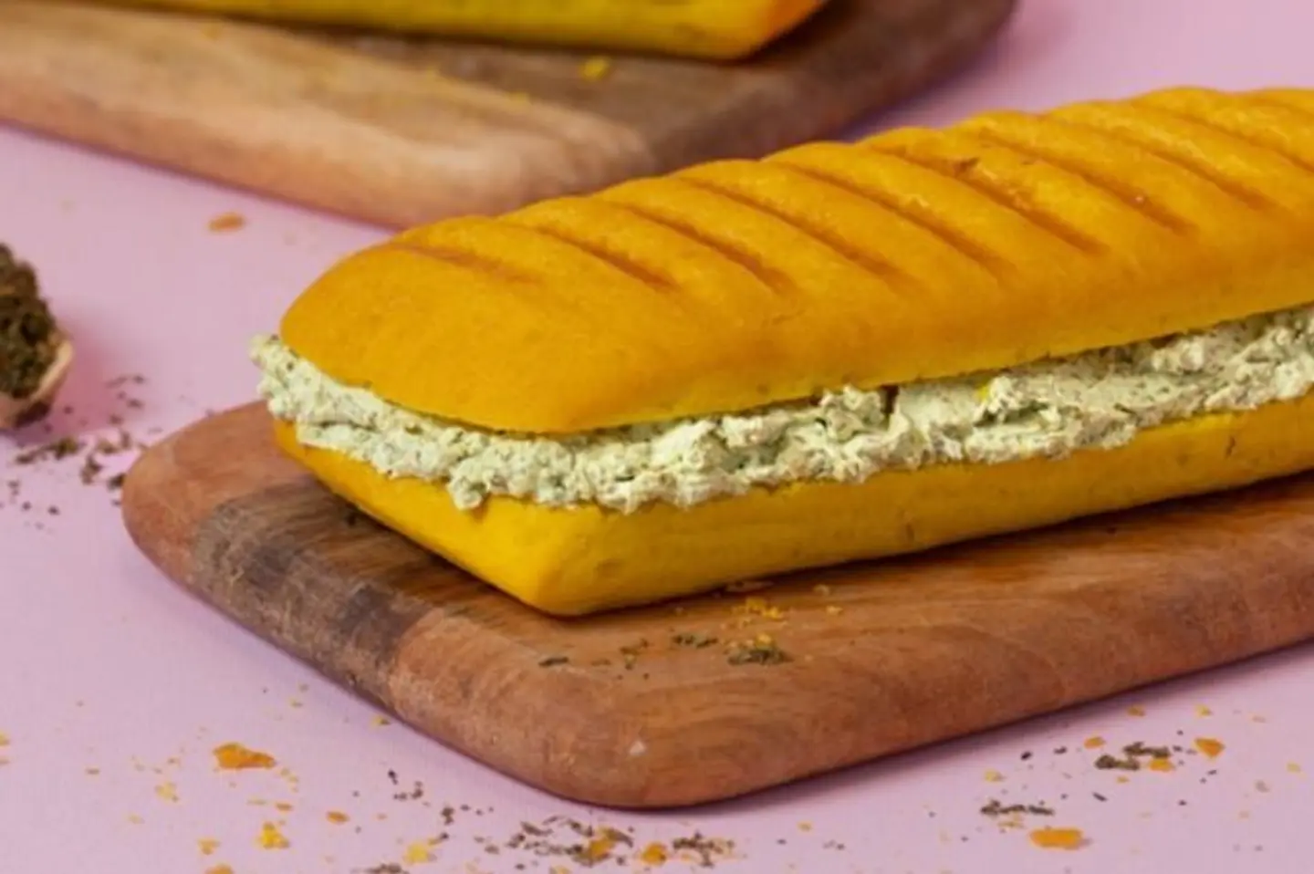 ساندويتش بطاطس لبنة وزعتر