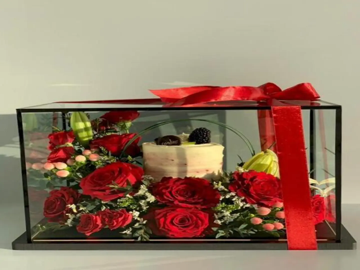 Ruby Bloom Acrylic Box