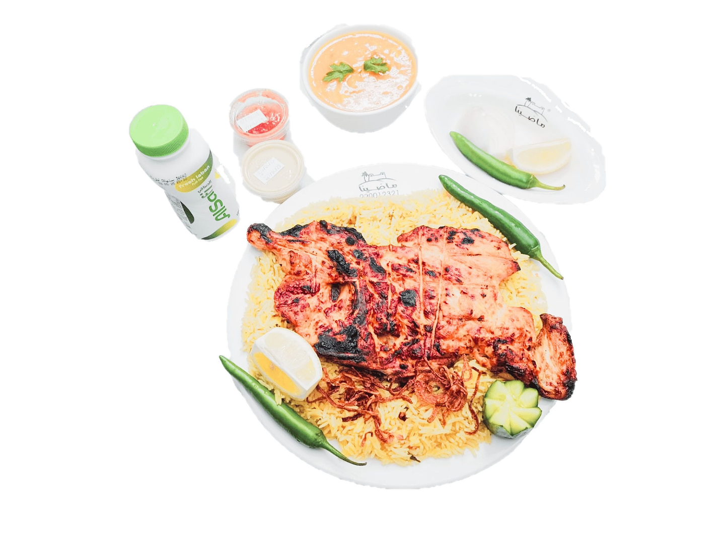 نص حبة دجاج عالفحم بيشاور