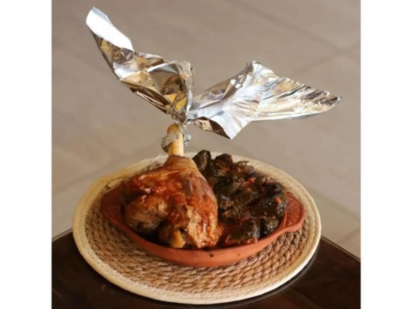 Lamb Shank And Grape Leaves Tagine