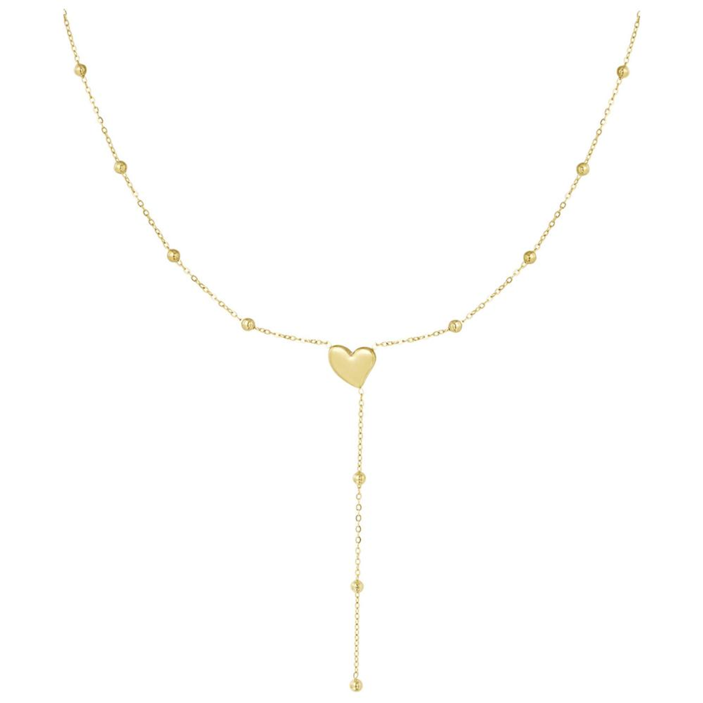 ميلاف سلسال بتعليقة قلب طويلة ذهبي