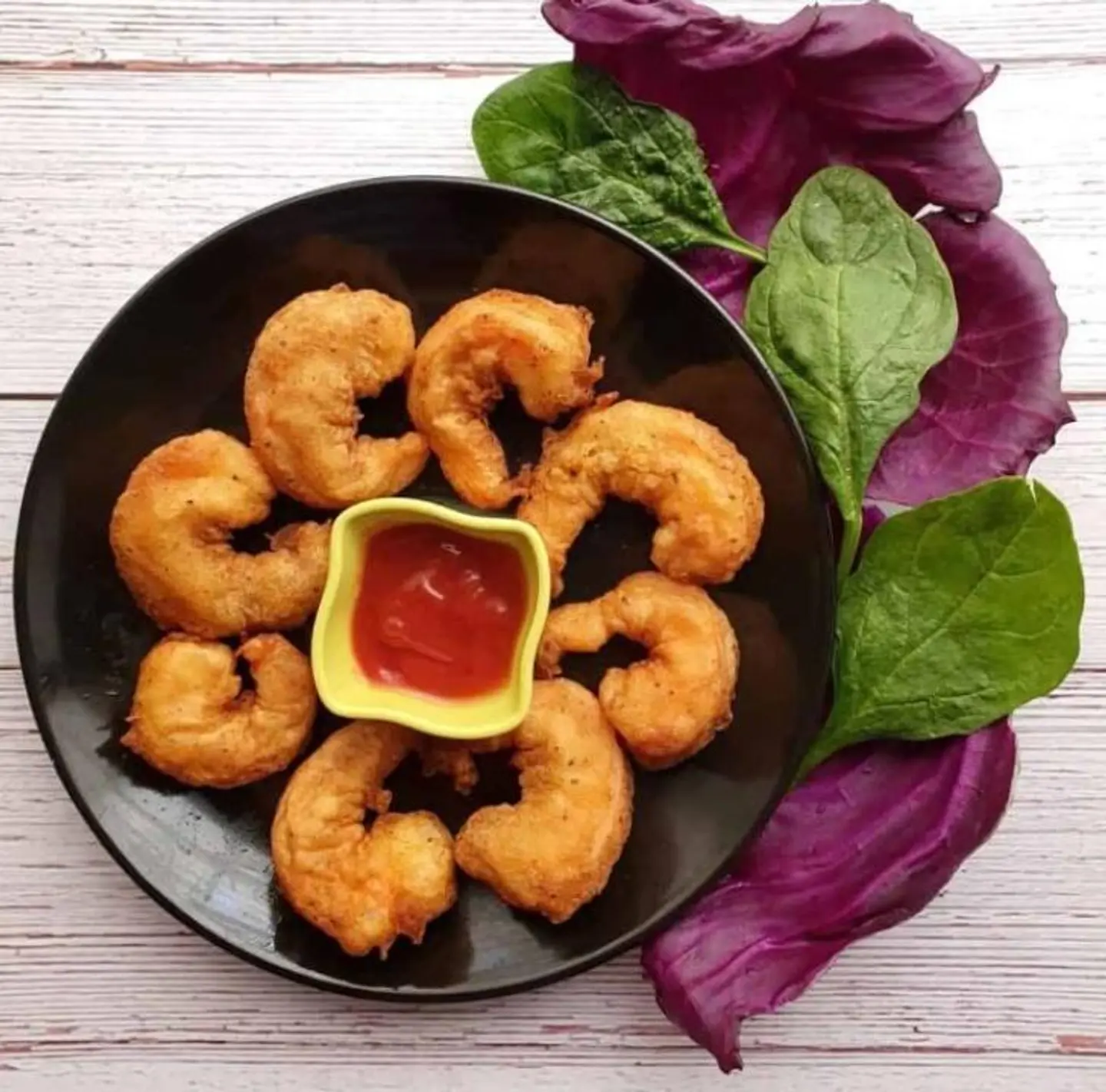 Golden Fried Prawns