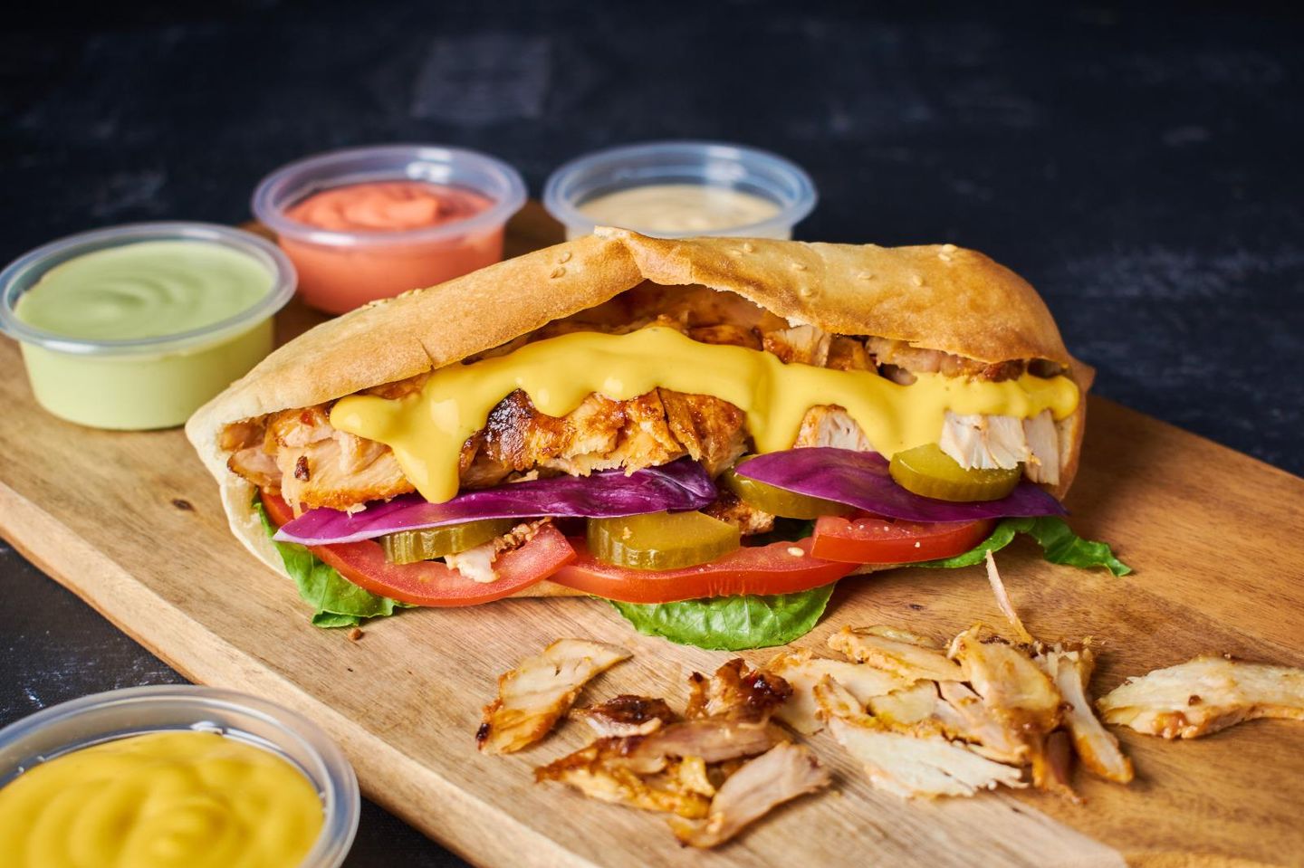 Chicken Samoli Bread Shawarma