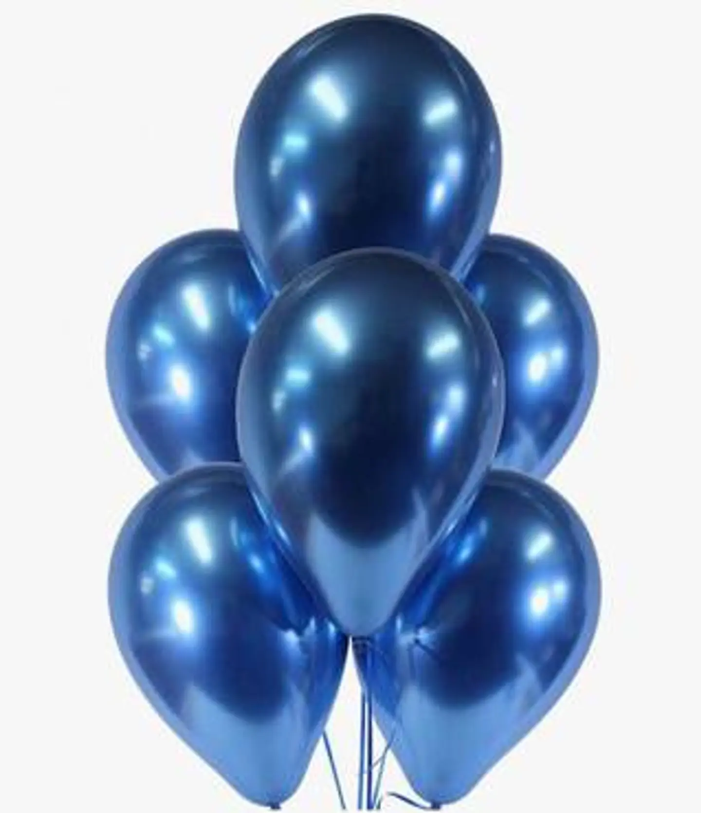 Blue Chrome Latex Balloons